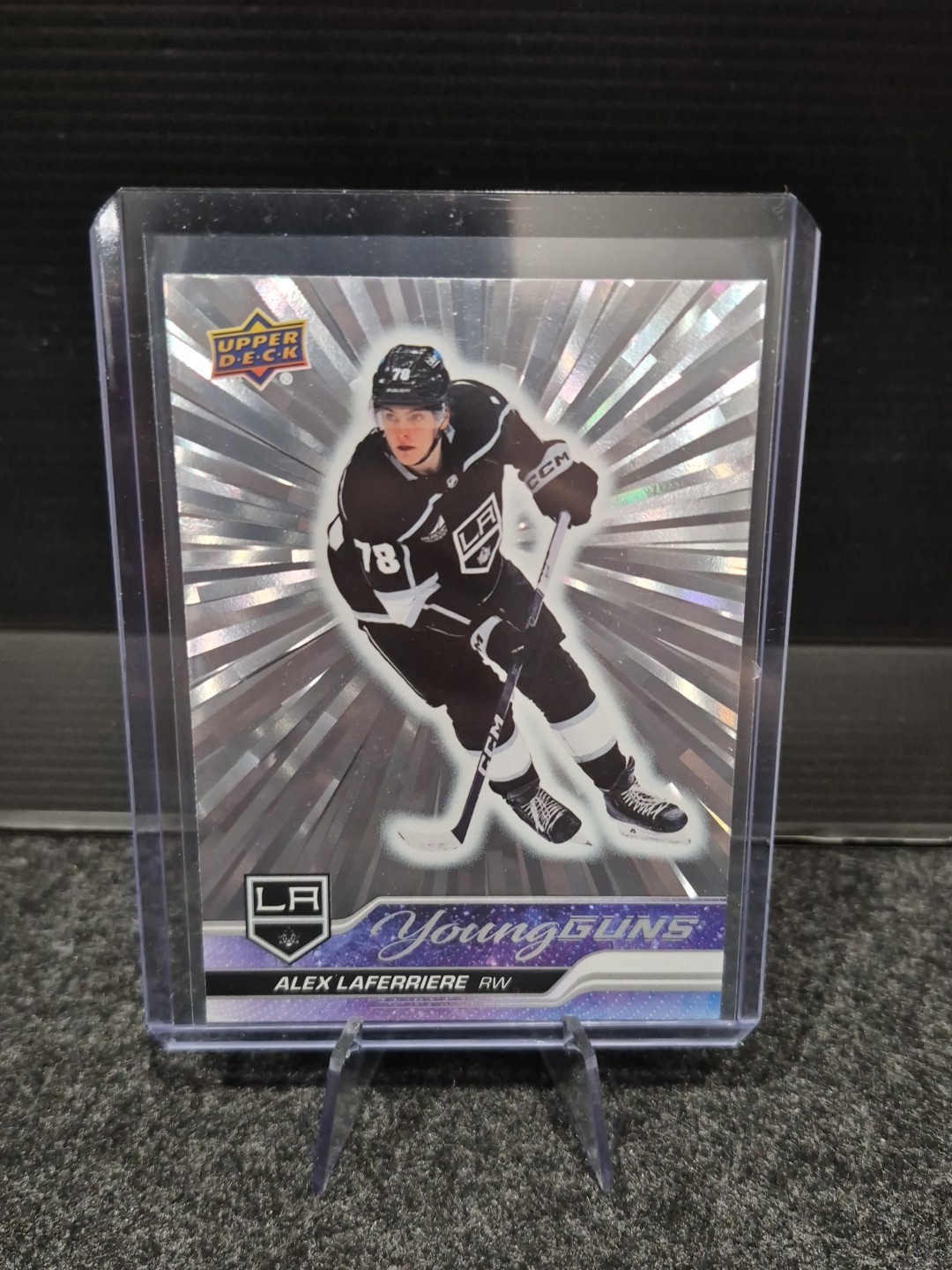 2023-24 Upper Deck Series 2 Young Guns Silver Outburst #462 Alex Laferriere RC