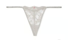 Victoria's Secret Dream Angels Twinkle Strap Lace V-String Panty Size M - NWT