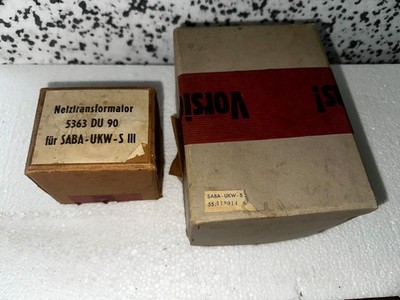 SABA UKW S5 Original Verpackt Röhren FM Tuner 1955 Neu OVP Netztrafo Zubehör