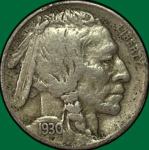 1930-S Buffalo Nickel Choice Very Fine VF+ Coin #36990