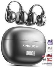 Clip-On Earbuds Gen 3, Open-Ear Wireless Bluetooth 6.0 Digital Display Black