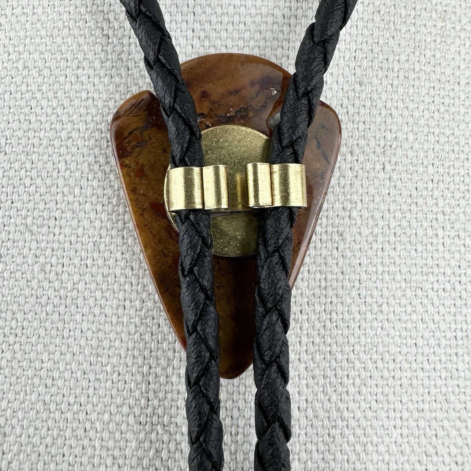 Stunning Jasper Agate Arrowhead Southwestern Bolo… - image 11