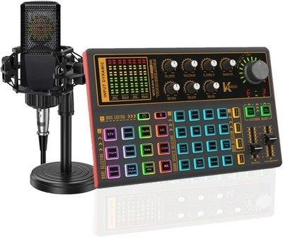SK300 Podcast Equipment Bundle for 2 V8s Voice Changer with BM 800 Podcast Mic