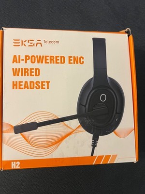 EKSA Headset with Microphone for Laptop, Wired Computer Headset with Volume & Mi