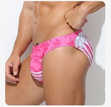 Men's Swim Brief Quick Dry Low Rise Swimsuits Beachwear Drawstring Swimwear