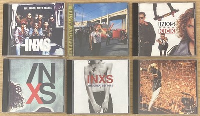 Lot of 6 INXS CDs Kick Elegantly Wasted Greatest Hits X Live Baby Live Full Moon