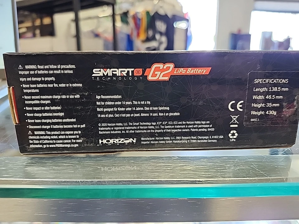 NEW Spektrum SPMX53S30H5 11.1V 5000mAh 3S 30C Smart G2 Hardcase LiPo Battery IC5 - Image 3 of 4