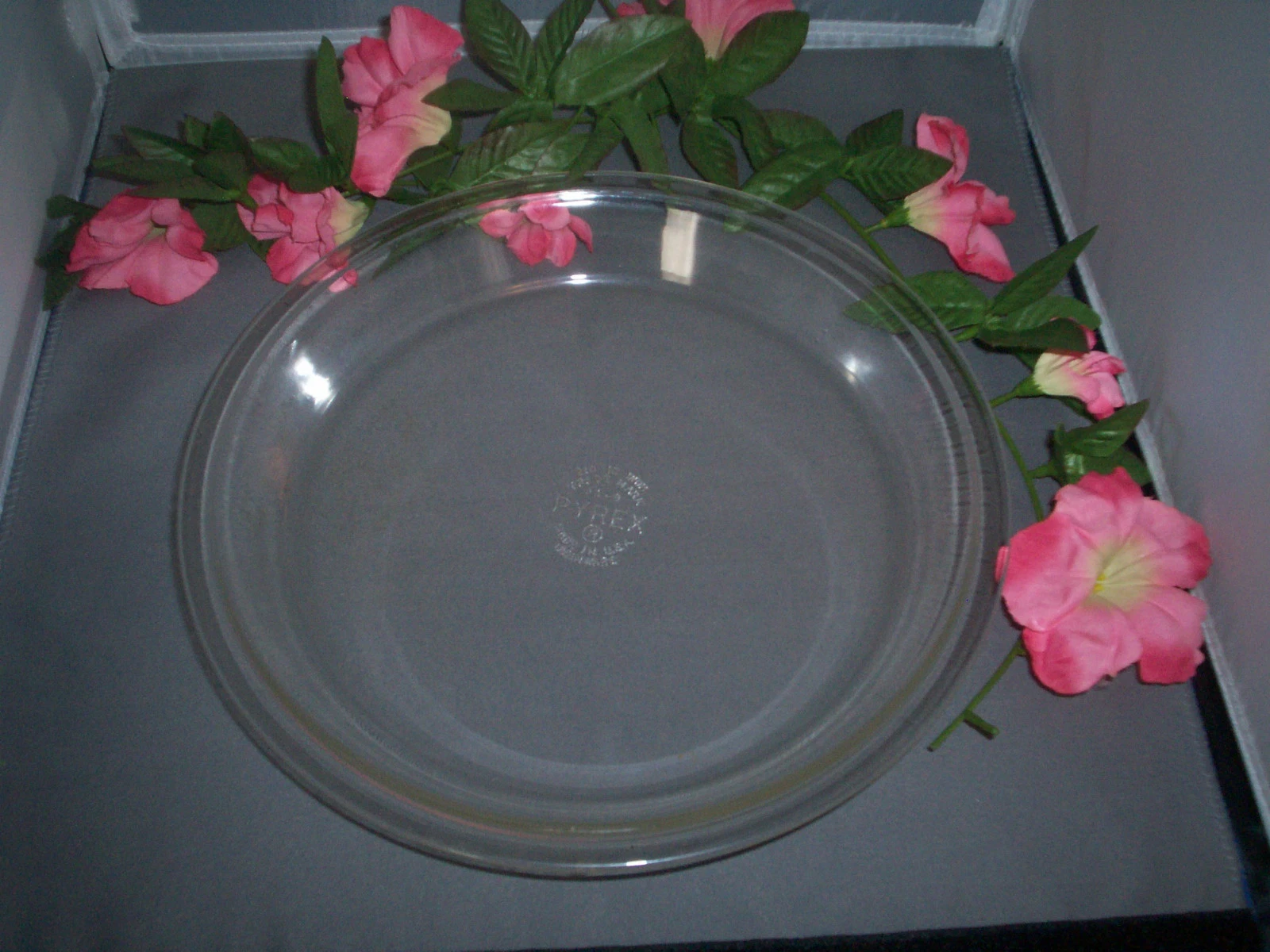 Set of 3 Vintage DEEP DISH Clear Pyrex 10 inch Pie Plates 210 FALL Ham Pies