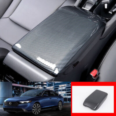 For Honda Accord 23-24 Carbon Fiber pattern Central Armrest Box Decor Panel Trim