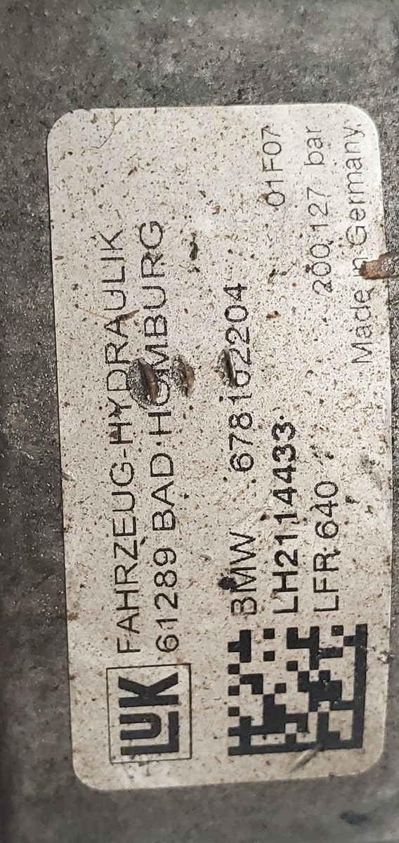 08 09 10 2010 BMW X6 Power Steering Pump W/O Active Suspension OEM  