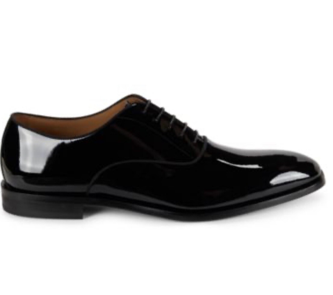 New Hugo Boss Black Oxford Patent Leather Tuxedo Wedding  display picture 1