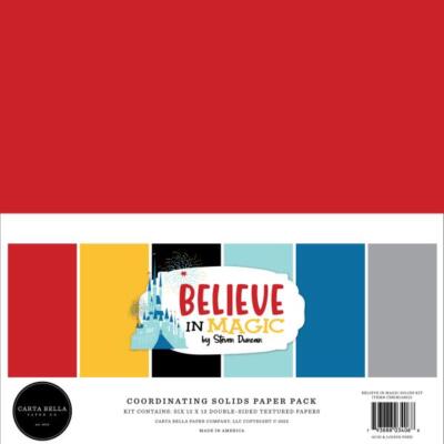 Carta Bella ''Believe In Magic'' 12x12'' Coordinating Solids Paper Pack