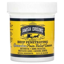 Amish Origins, Deep Penetrating, Greaseless Pain Relief Cream, 3.5 fl oz 99g