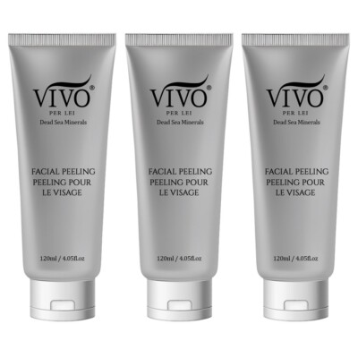 Vivo Per Lei Facial Peeling Gel Tube - Exfoliates Skin -  3 pack