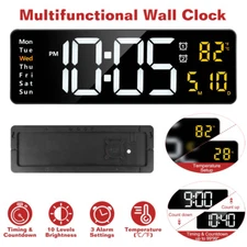 Digital Alarm Clock, Small Wall Clock, Battery Operated,Brightness Dimmer