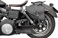 Borsa in cuoio laterale per moto Harley Davidson Dyna, lato sinistro