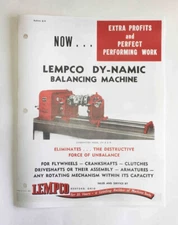 Lempco Dynamatic Crankshaft Balancer Machine Flier