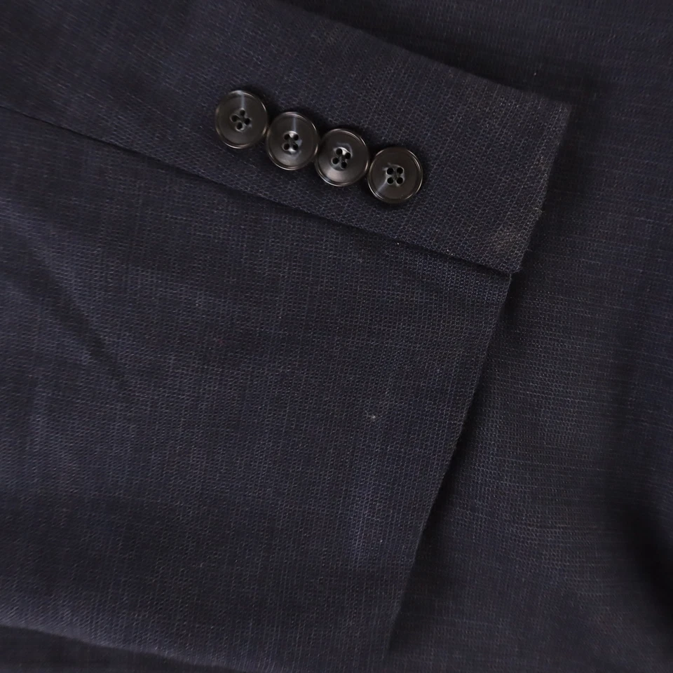 Jos A Bank Suit 3XL 3XLT Blue Hopsack Wool Cooling Summer Tailored Fit 54L 42x29 - Image 4 of 4