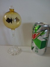 SOLAR RADIOMETER, CROOKES, LIGHTMILL - Yellow Globe, Clear Swirl stem-SMALL