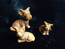 Vintage Terrier Dog w/ Pups Marked Japan Chain Missing