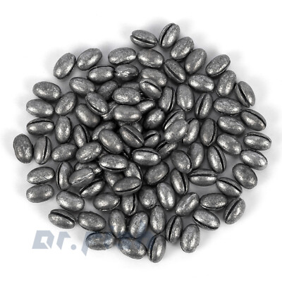 100Pcs Oval Split Shot Sinkers Fishing Weights Lead