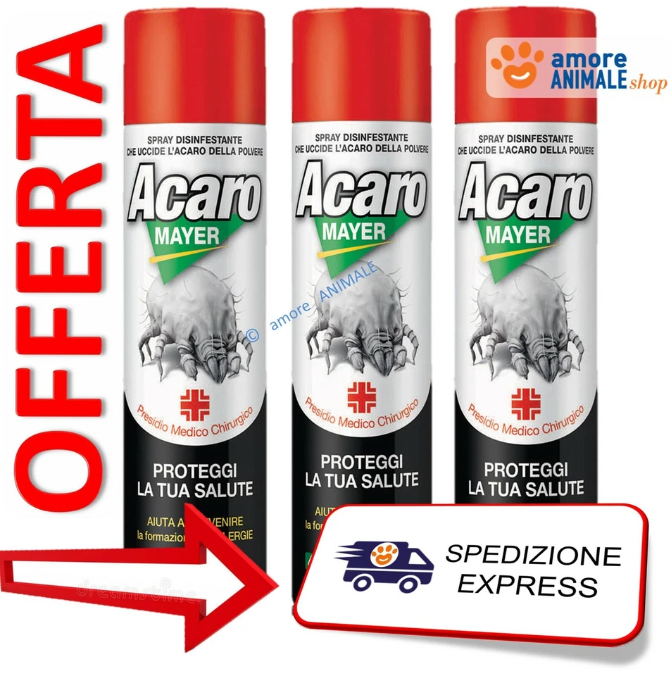 ACAROMAYER Spray → ml 400 - Insetticida Acaricida Anti Acaro Polvere Mayer Braun