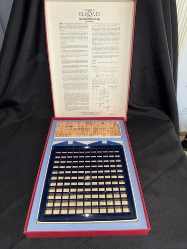 1966 Selchow & Righter Co Scrabble Brand RSVP 3D Crossword Game Complete Nice - Picture 6 of 13