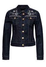 QUEEN KEROSIN Damen Jeansjacke | Western | Floral | Stickerei | Denim| Vintage
