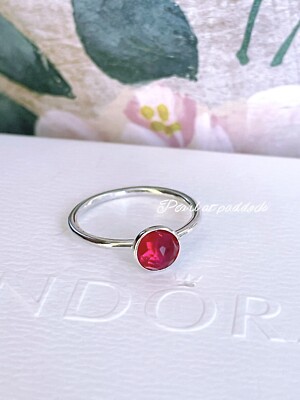 Authentic Pandora January Crystalized Birthstone Ring W/ Gift Box