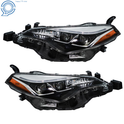 For Toyota Corolla SE XLE XSE Sedan 4Dr 2017 2018 2019 Headlights Headlamps Pair
