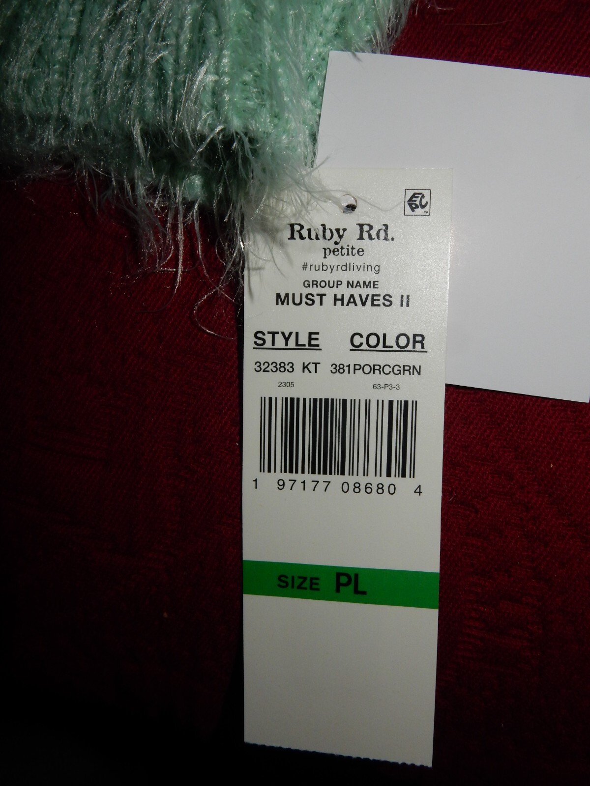 Ruby Rd Pullover Sweater Light Green Fluffy With … - image 4