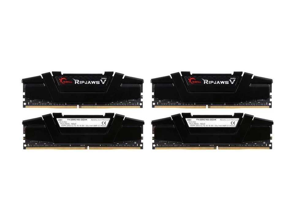 G.SKILL Ripjaws V Series 64GB (4 x 16GB) 288-Pin PC RAM DDR4 3200 (PC4 25600) In - Image 2 of 3