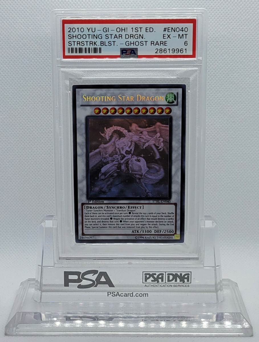 YUGIOH 1ST ED STBL-EN040 SHOOTING STAR DRAGON GHOST RARE HOLO PSA