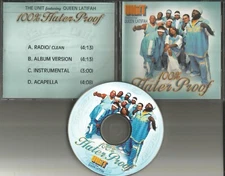 QUEEN LATIFAH w/ UNIT Hater Proof CLEAN & ACAPELA & INSTRUMENTAL PROMO CD Single
