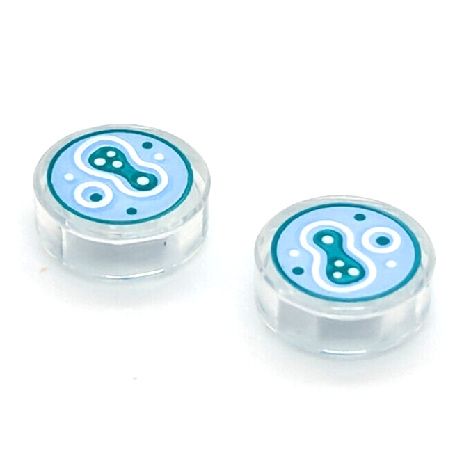 2x New LEGO Petri Dish Tile 1x1 - Lab Germs Microscope Slides