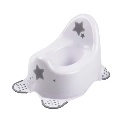 Töpfchen Hippo weiss für Babys und Kinder stabiler Babytopf Anti-Rutsch STARS - Bild 1 von 4