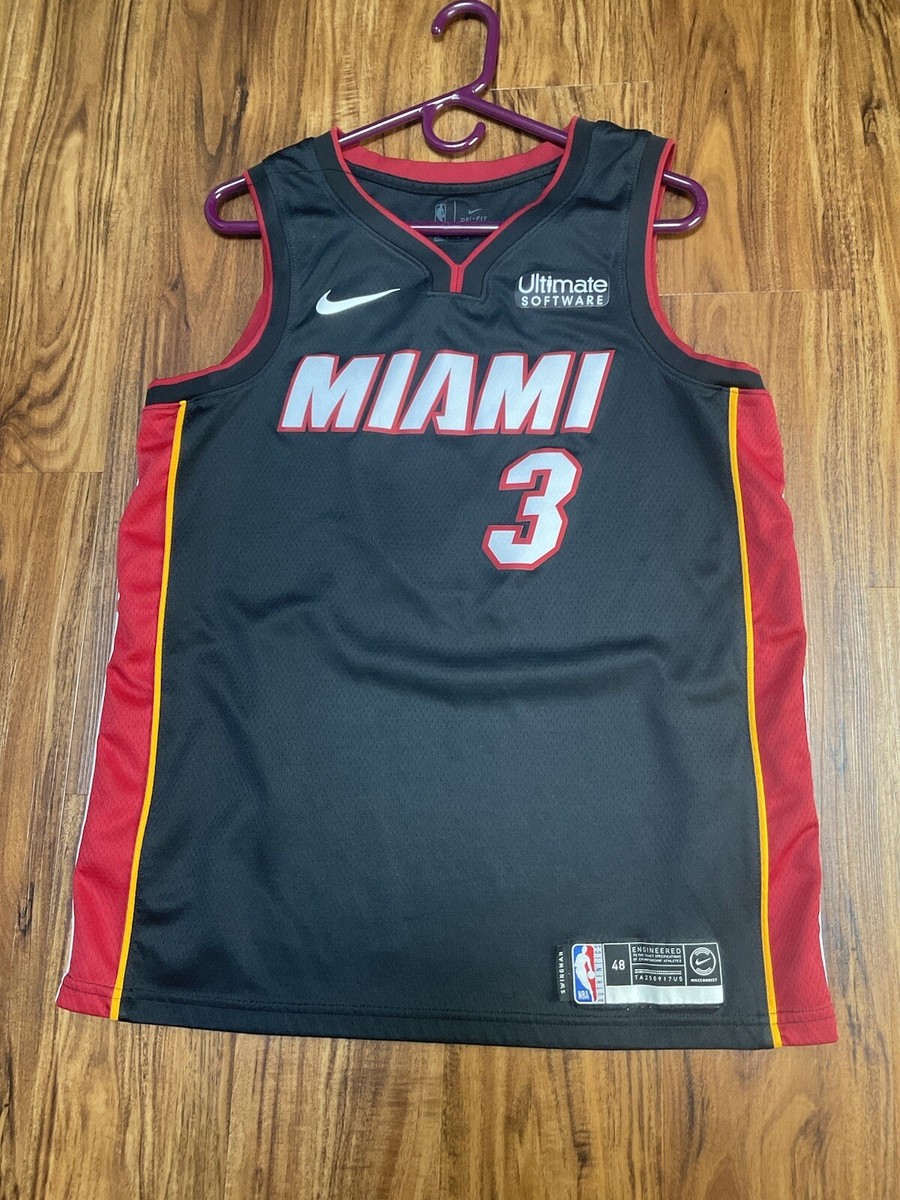 Nike Miami Heat NBA Icon Swingman Jersey #3 Dwayne Wade - Size 48