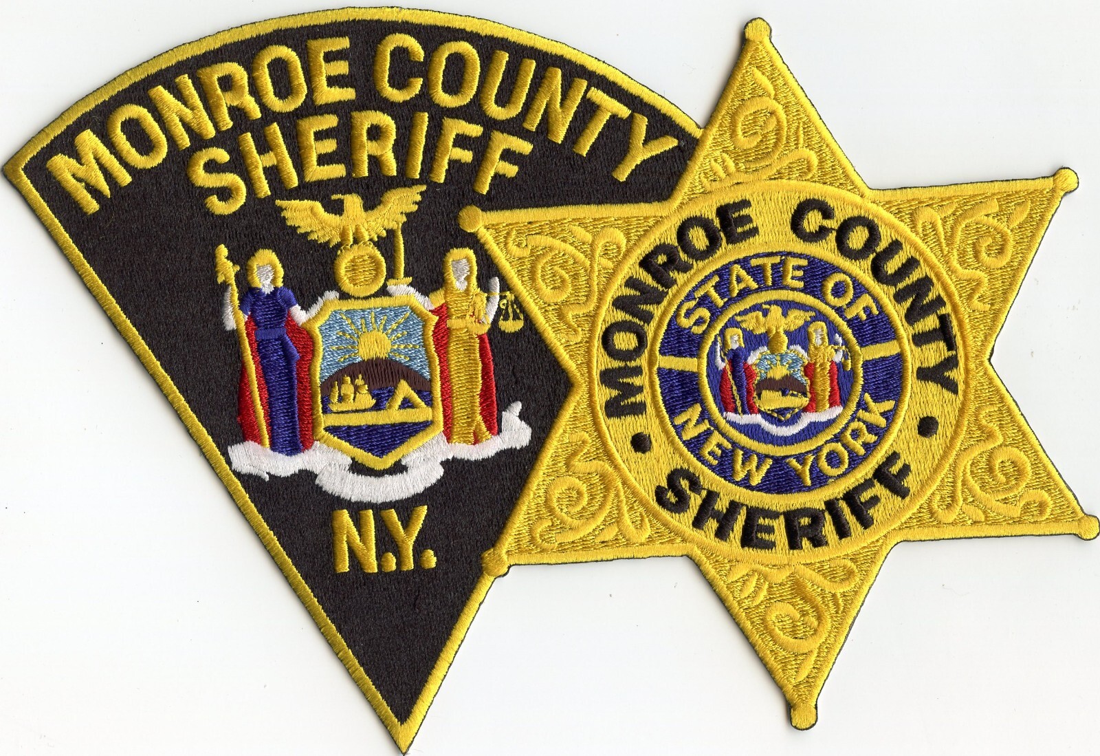 MONROE COUNTY NEW YORK Very Large SHERIFF POLICE PATCH eBay