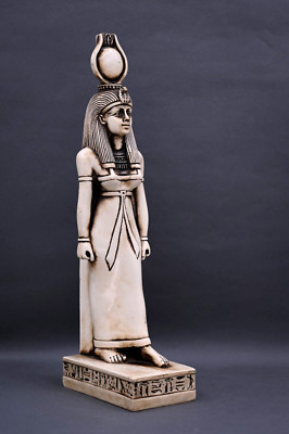 Rare ancient Egyptian 12in statue of goddess of love Isis, stone, made in Egypt