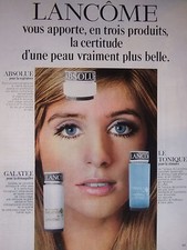 PUBLICITÉ DE PRESSE 1968 LANCOME 3 PRODUITS ABSOLUE GALATÉE TONIQUE- ADVERTISING