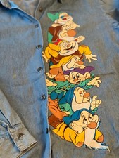 VINTAGE JERRY LEIGH HANDPAINTED DISNEY Snow White DWARVES WOMEN  S SHIRT SZ M