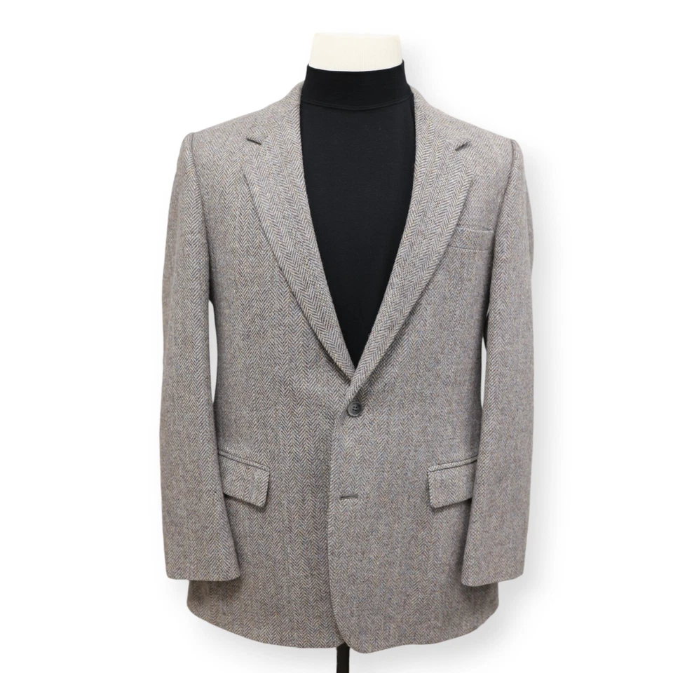 GALERÍA HAGGAR VINTAGE TWEED Hombre ESPIGA Abrigo Deportivo Traje Chaqueta Blazer 40 L Foto 2 de 4