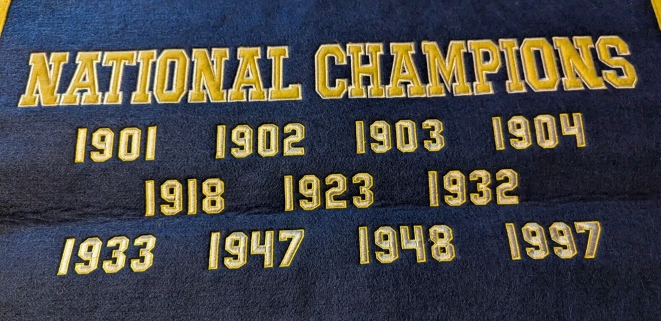 Michigan University Wolverines Football Dynasty 24x36 Wool Banner Winning Streak - Image 3 of 4