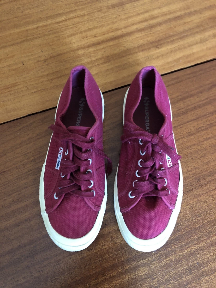Superga top velvet bordeaux
