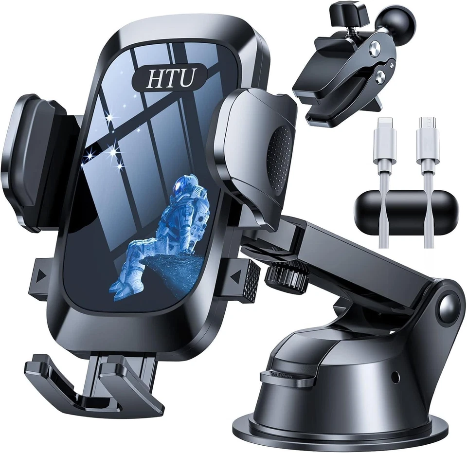 3-in-1 Car Phone Mount: Dashboard, Windshield, Air Vent - Image 3 of 4