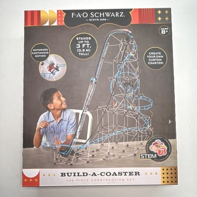 FAO Schwarz Build-A-Coaster 736-Piece Motorized STEM Construction Set