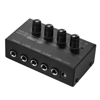 4 Kanal Audio Mixer Mini Sound System Echo Mixer für Karaoke Outdoor Home