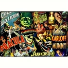 Vintage Classic Monster movie poster Painted Tin Metal Signs Home Décor 8x12inch