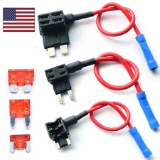 3 Sets Add A Circuit Piggyback Fuse Tap Holder Standard Micro Mini Blade Fuse