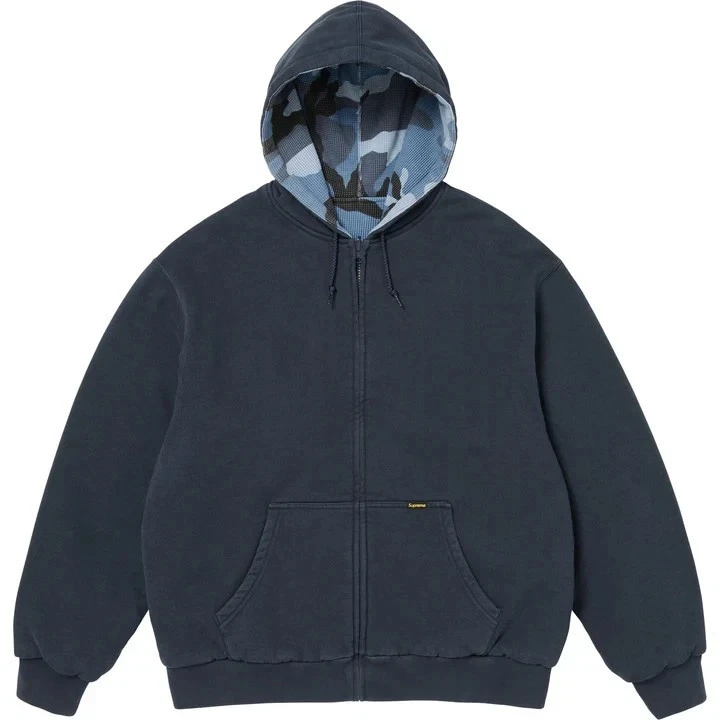 Felpa Con Cappuccio Uomo Blu Navy – Stampa Impronte Digitali – Taglia L – 50% Cotone 50% Poliestere